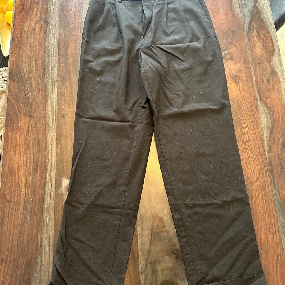 Ralph Lauren Black Dress Pants with Straight-Leg Cut